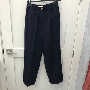 Beautiful Navy Blue Suzuya Dress Pants Gold Button